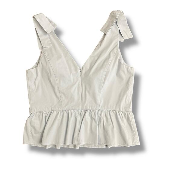 Express Light Blue Tie-Shoulder Peplum Top Women’s Medium - Picture 5 of 7